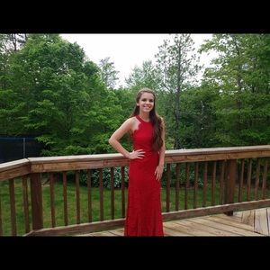 red prom/formal dress.
